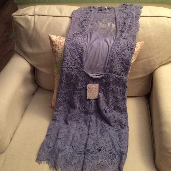 Free People Purple Lace Dress - Picture 4 of 4